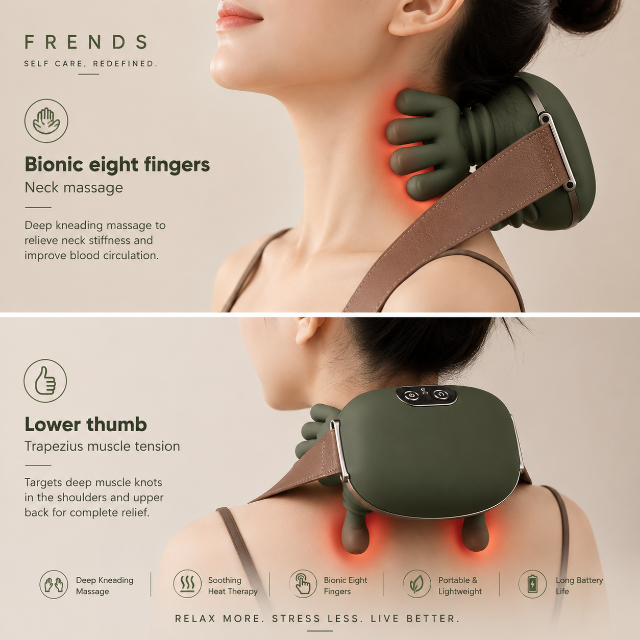 Frends Shoulder & Neck Massager with Heat