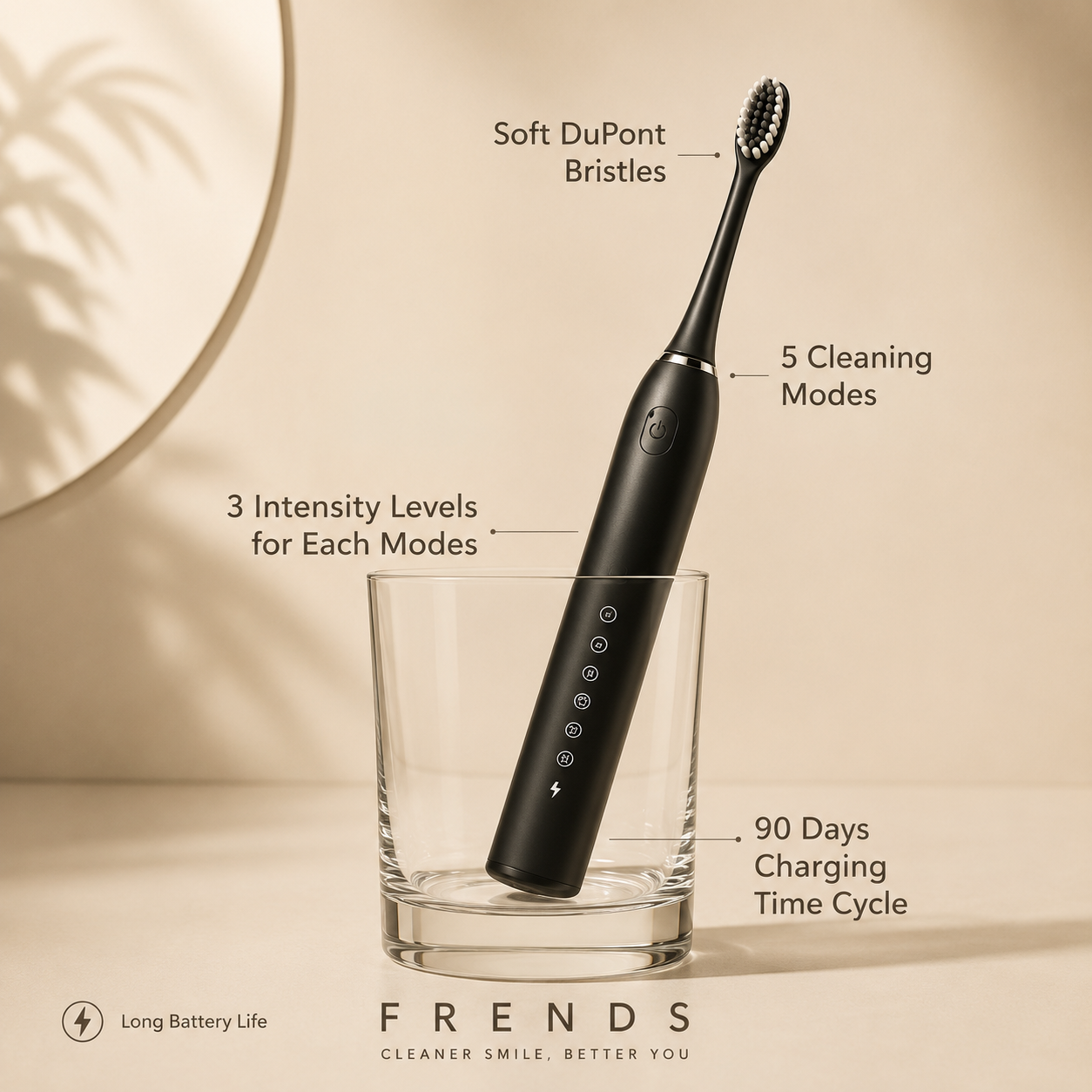 Frends Vitality Rechargeable Rotating Electric Toothbrush