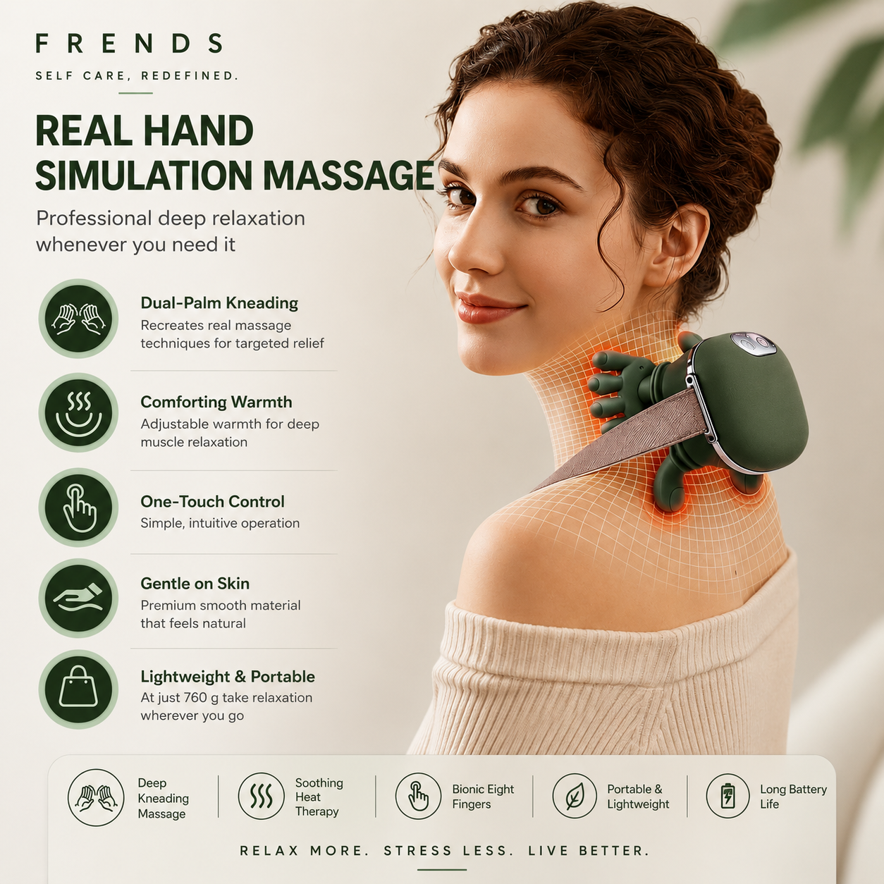 Frends Shoulder & Neck Massager with Heat