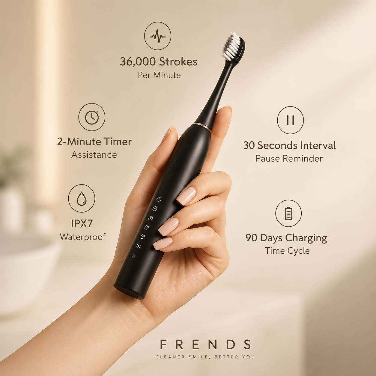 Frends Vitality Rechargeable Rotating Electric Toothbrush